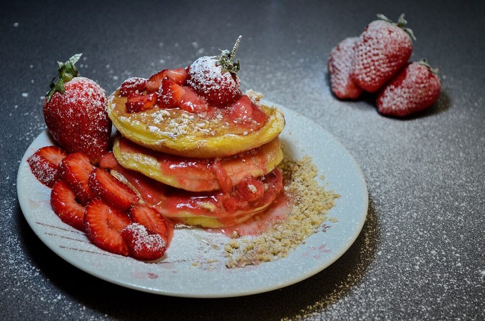 Strawberry Cheesecake Pancakes